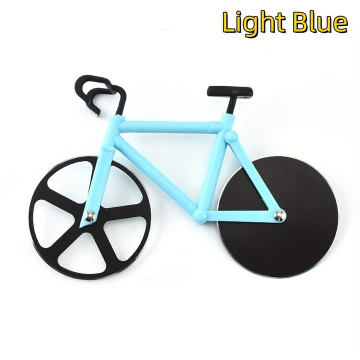 1pc Creative Bicycle-Shaped Pizza Cutter with Dual Stainless Steel Wheels - Easy-Clean, Stand-Up Design for Pizza, Bread & Dough Cutting - Ideal Gift for Pizza Lovers & Cyclists