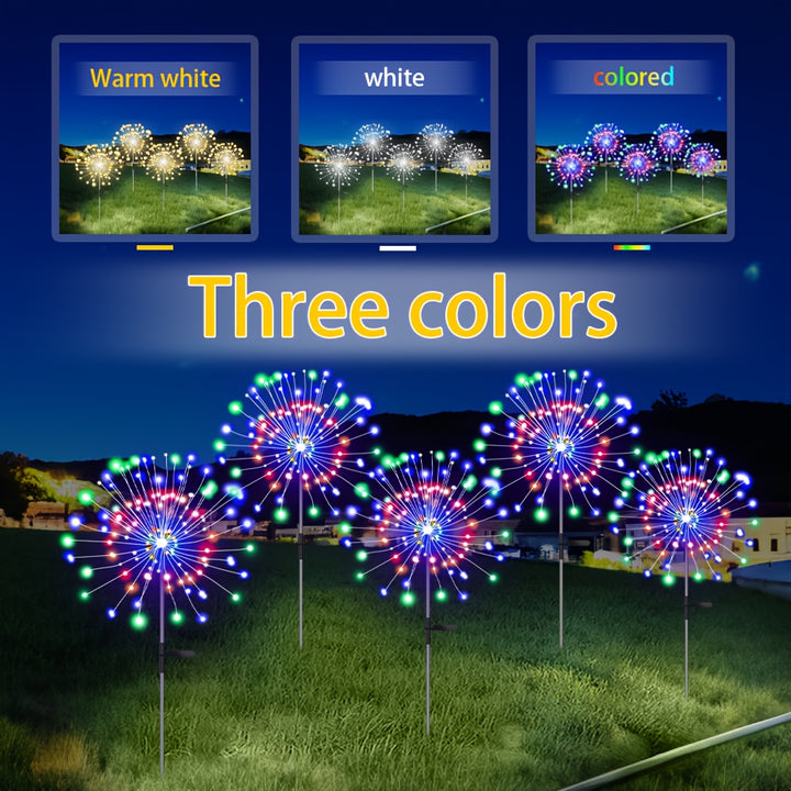 8 Modes Solar LED Smart Outdoor Lighting, Solar Holiday Decorative Lights for Patios, Gardens, Pathways & Villas