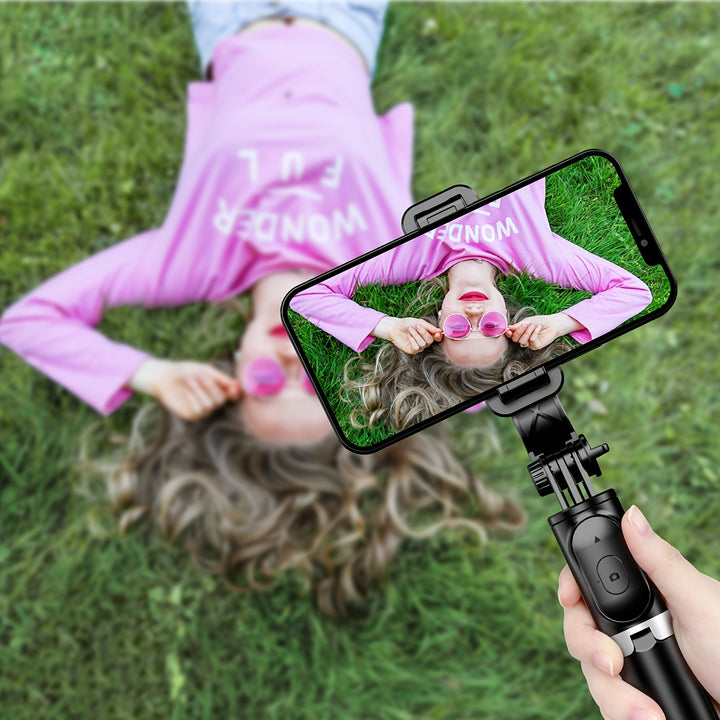 Trípode de Selfie Extensible de 40" - Soporte para Smartphone Todo-en-Uno con Control Remoto Inalámbrico y Rotación 360° - Compatible con iPhone 14/13/12/12 Pro/11/11 Pro/XS/XR/X/8/7 Plus, Samsung, Google, LG, Smartphones Sony