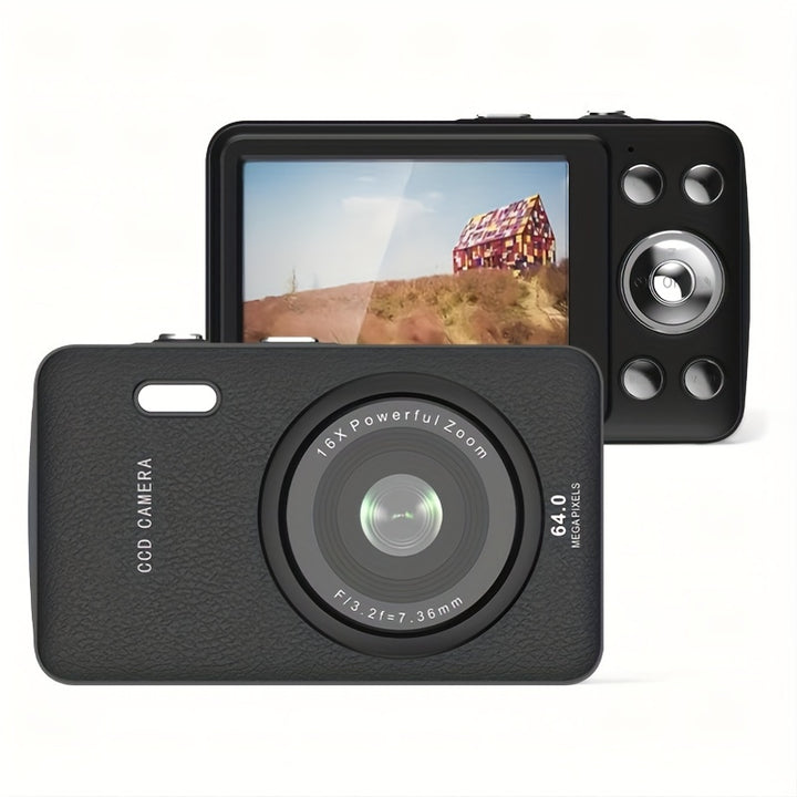 [44MP HD Camera Auto Focus] 44MP 1080P HD Digital Camera - Auto Focus, 16X Digital Zoom, 2.4 Inch Large Screen, Portable Mini Camera For Photography, Video Blogging, And Vlogging - Includes 32G Memory Card, Ideal For Students