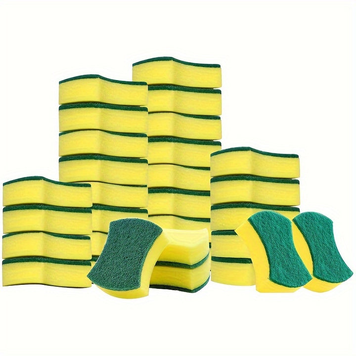 12pcs Heavy-Duty Kitchen Sponges - Durable, Scratch-Free Cleaning Power - High-Performance for Restaurant-Quality Results