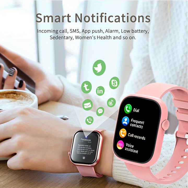 Trendy Smartwatch With Multiple Features Suitable For The Elderly, Children, And Teenagers, Including Wireless Calling, Various Sports Modes, Health Monitoring, Social App Reminders, And A 2.01-inch High-definition Full Touch