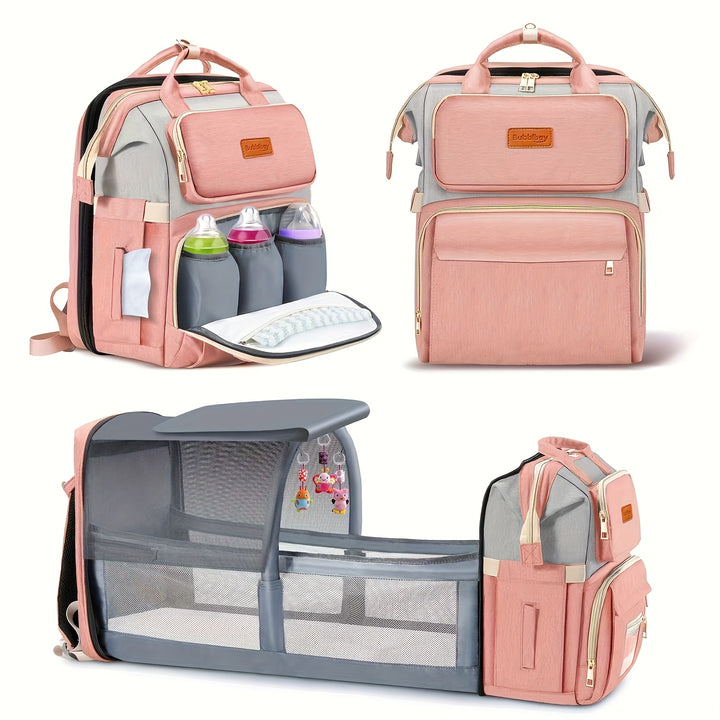 Diaper Bag Backpack, Multifunctional Portable Travel Bags, 900D Waterproof Diaper Bag With Changing Station
