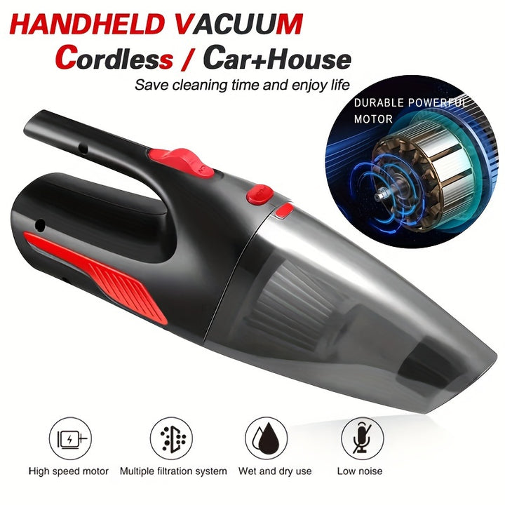 Portable Mini Handheld Vacuum Cleaner - Wireless Dual-Use High-Power Home Appliance for Car Interior, Kitchen, Keyboard, Sofa Cleaning with USB Charging and Long-Lasting Battery Life