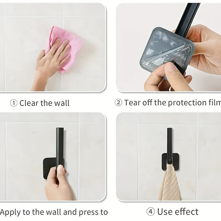 1pc Punch-free Hat Storage Hook, Hanging Plastic Hook For Keys, Hat, Towels, Self-Adhesive Hook For Sundries, Household Space Saving Storage Organizer For Entryway, Hallway, Bathroom, Bedroom, Home, Dorm