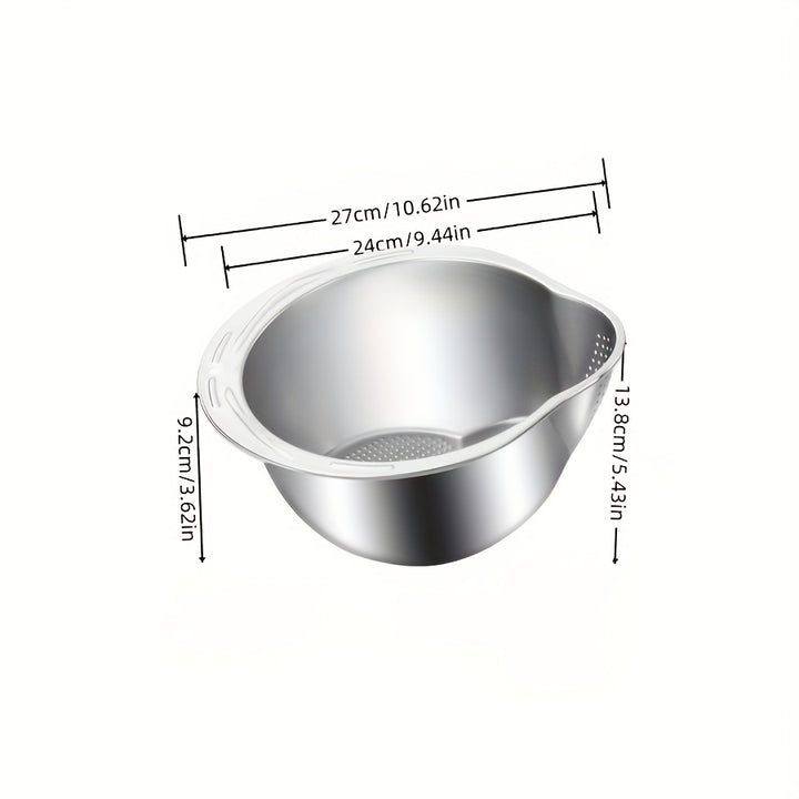 Commercial-Grade Stainless Steel Colander - Extra Large 5.5QT Heavy Duty Food Strainer Basket, Rust-Proof & Dishwasher Safe, BPA-Free & Food Safe for Pasta