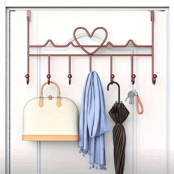 [Multi-Purpose Hook Rack Organizer] Contemporary Wall Mounted Hook Rack, Painted Finish, Multi-Purpose Organizer for Home and Office Use