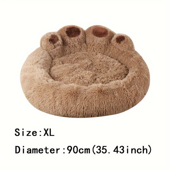 [Long Warm Soft Plush Cat Bed] Soft Long Plush Cat kennel dog kennel winter warm pet bed Cat Bed Cat Mat Animals Sleeping Sofa Christmas Gift