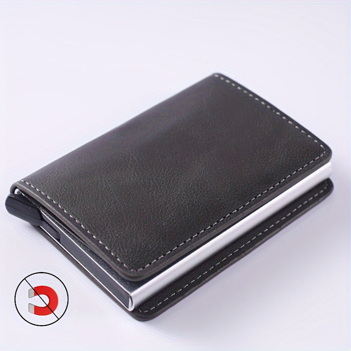 1pc Men's Minimalist Multi-Functional Anti-RFID Blocking Card Holder With 6 Card Slots, Protects ID & Credit Cards, Ideal Gift For Men