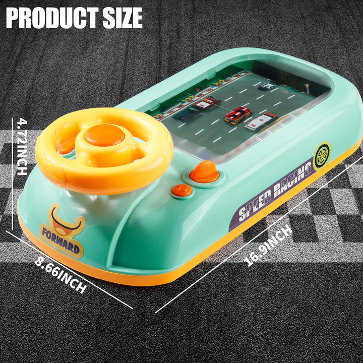 Kids' Racing Car Steering Wheel Toy, Interactive Play for Racing, Dodging, and Overtaking Games, with Sound and Light Effects, Fun Simulation for Developing Driving Skills