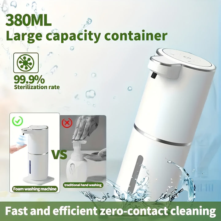 Automatic Soap Dispenser - Touchless Foaming Soap Dispenser 400ml USB Rechargeable Dispenser Electric Wall Mounted 4levels Adjustable Foam Soap Dispenser Pump For Bathroom Kitchen Dish Soap