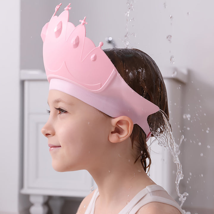 [Waterproof Adjustable Shower Cap] Youngsters' Shower Cap with Ear Protection - Waterproof, Adjustable Bath Hat for Safety & Comfort - Perfect Gift for Thanksgiving, Halloween, Easter - Available in Pink, Red, Blue, Yellow