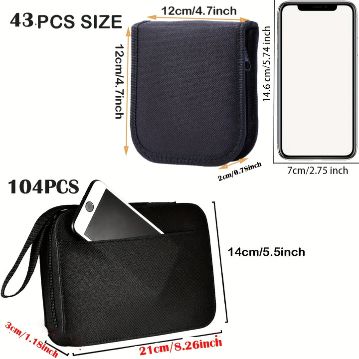 [BOBODE Sewing Kit] BOBODE 43/104pcs Sewing Kit - 24-Color Threads, Needle and Thread Kit for Small Fixes, Basic Mini Travel Sewing Kit for Emergency Repairs, Color: Black, No Printing