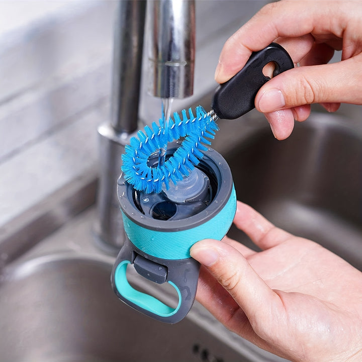 3-in-1 Ultimate Water Bottle Cleaning Brush Set for Narrow Neck Bottles, Sport Bottles, Coffee Mugs, Tumblers, and Flasks