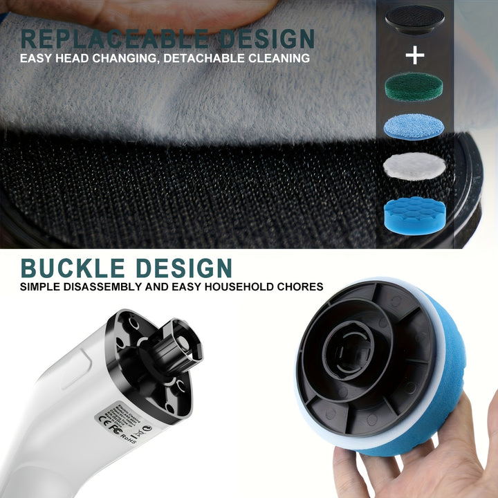 Multi-Functional Electric Cleaning Brush With Retractable Handle, 7-In-1 Cleaning Brush