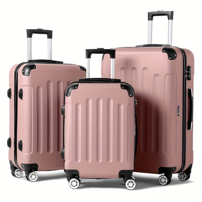 [Durable Hard Shell] 3 Pcs Luggage | 20/24/28-Inch | Durable Hard Shell | 360 Spinner Wheels, TSA Lock, Multifunctional | Travel Suitcase | Lightweight
