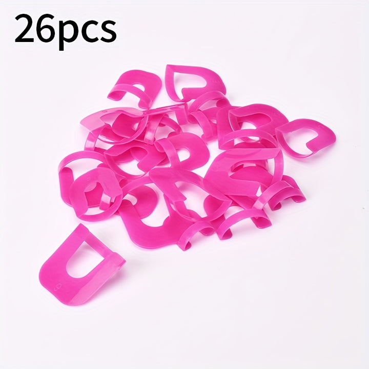 26 Pcs 10 Sizes U Curve Shape Nail Protector, Nail Polish Spill Proof Protector Tools, Nail Art Tools