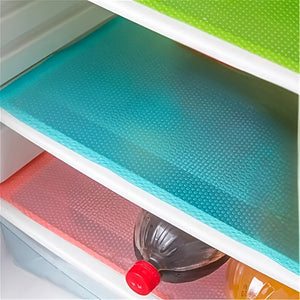 Washable Refrigerator Liners 4pcs - Waterproof and Oil-Proof - Perfect for Shelves, Refrigerators, Cabinets, Cupboards and Drawers