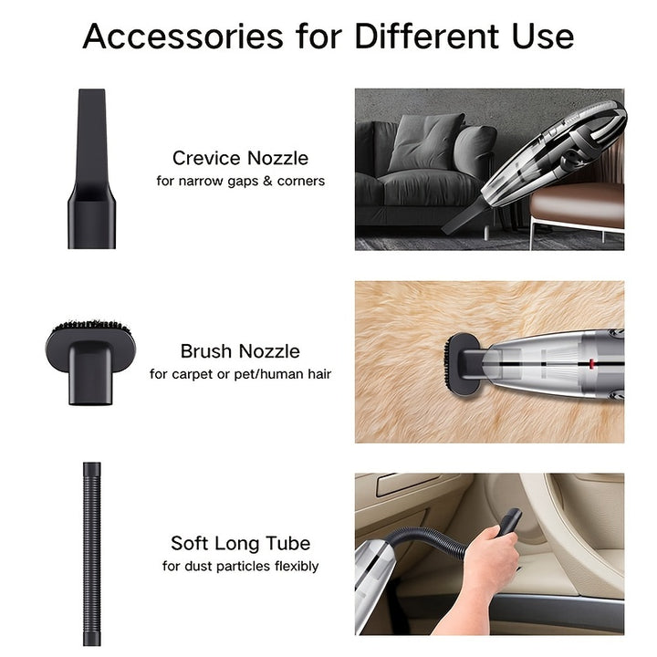 Car Wireless Vacuum Cleaner Large Capacity Dust Cup Strong Suction Portable Handheld Electric Vacuum Cleaner Wireless Home Cleaning Vacuum Cleaner Christmas Gift