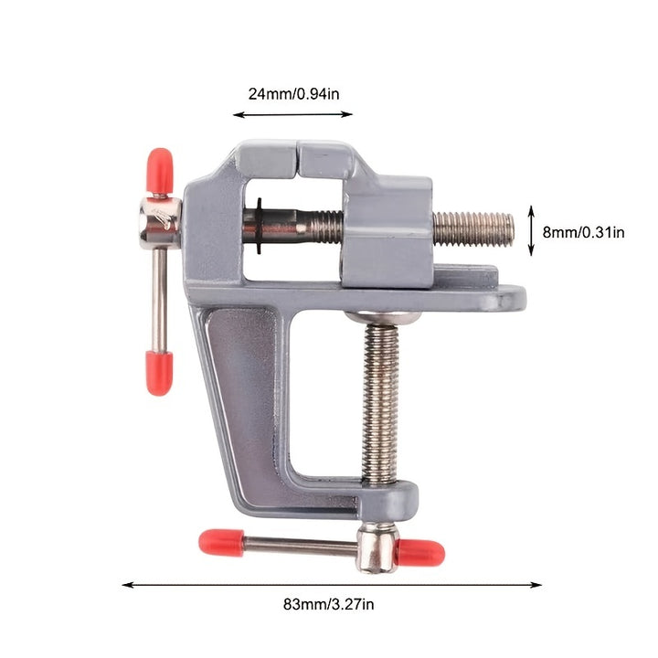 [30MM Mini Durable Bench Vise] New 30MM Mini Bench Vise Aluminum Durable Small Table Bench Vise Clamp Portable Jewelers Craft Hobby Woodworking Clamp DIY Tools