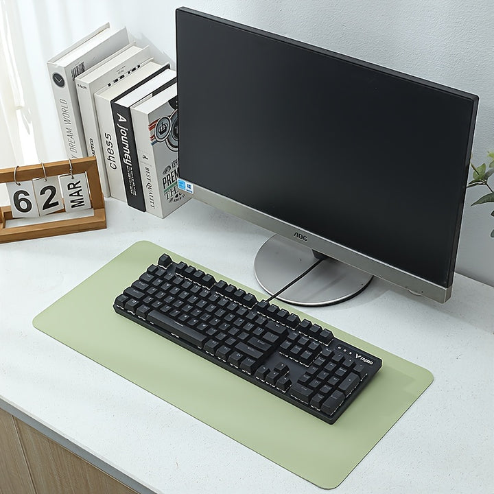 PU Leather Mouse Pad, Office Desk Mat, Pure Color Simple Computer Pad, Keyboard Pad, Table Mat, Non-slip Waterproof Stain-resistant Large/Medium/Small Non-slip Study Desk Mat