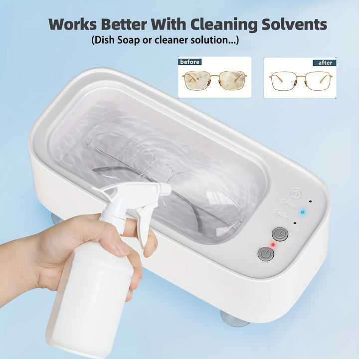 Versatile Cleaning Wizard - Ultra-Portable, 360° Deep Clean, Rechargeable & USB-Powered, High-Frequency Vibration Technology - Effortlessly Revitalizes Jewelry, Glasses, Watches & More