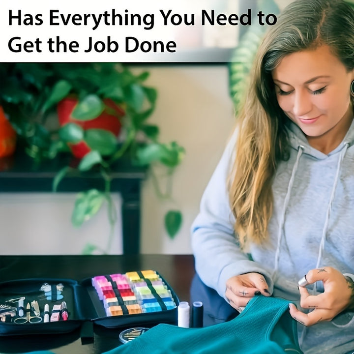 100pcs Sewing Kit - 24-Color Threads, Needle, Portable Mini Travel Kit for Emergency Repairs