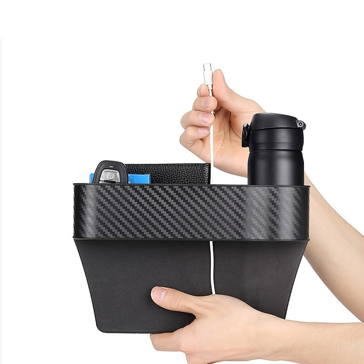 1pc Multifunctional Car Seat Gap Filler Organizer with Key Holder, Cup Holder, and Front Seat Side Storage Box
