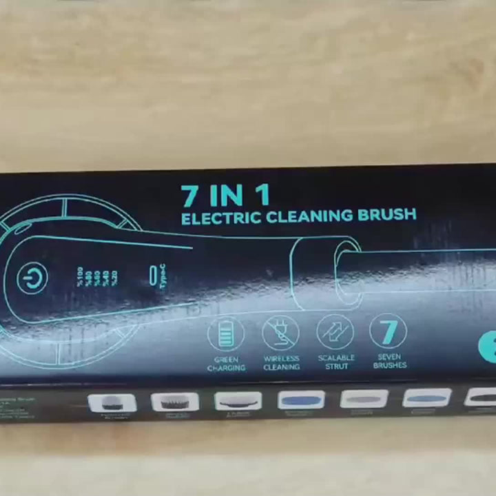 Multi-Functional Electric Cleaning Brush With Retractable Handle, 7-In-1 Cleaning Brush