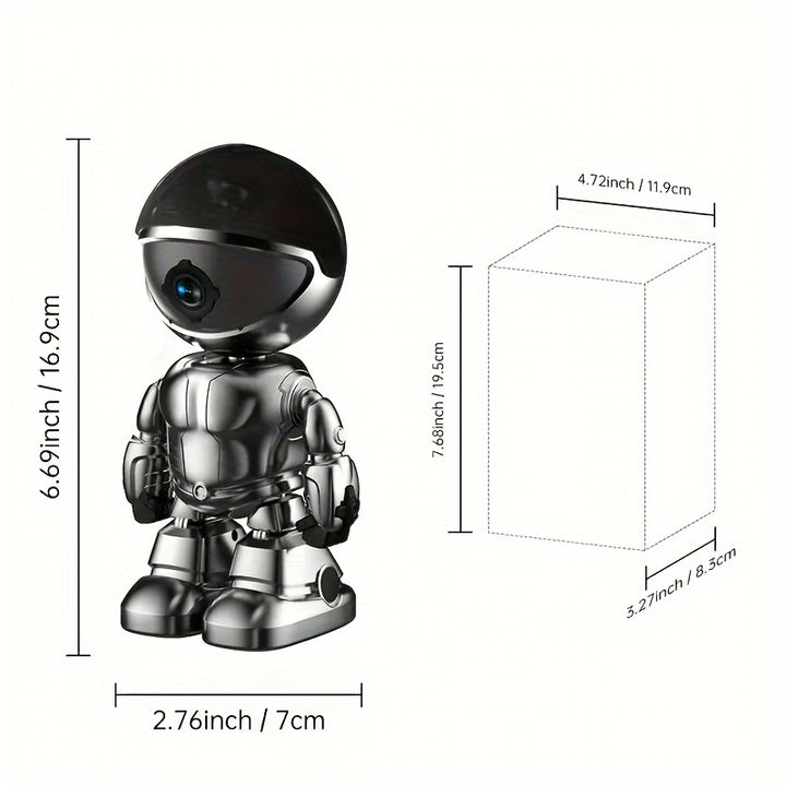 [Intelligent Robot Security Camera] 3 Million Pixels Pet Home Intelligent Security Camera - Motion Detection HD Robot Camera with Two-way Voice, Automatic Tracking, Alarm, and 360 HD Night Vision - Cell Phone Remote Monitorin