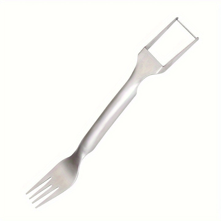 Rebanador y descorazonador de sandía de acero inoxidable - Cortador de frutas y verduras 2 en 1 Aparato y herramienta de cocina - Utensilio de cocina duradero para cortar y descorazonar fácilmente