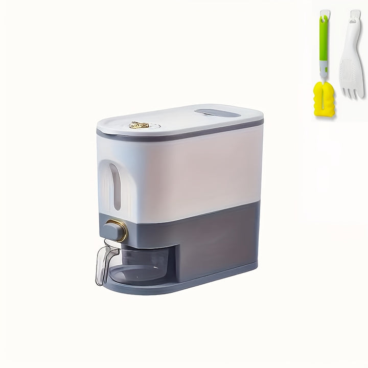 11/22-pound Large-capacity Rice Container Comes with A Measuring Cup And Time Markings, Perfect for Kitchen Organization And Pantry Storage Of Grains And Dry Foods