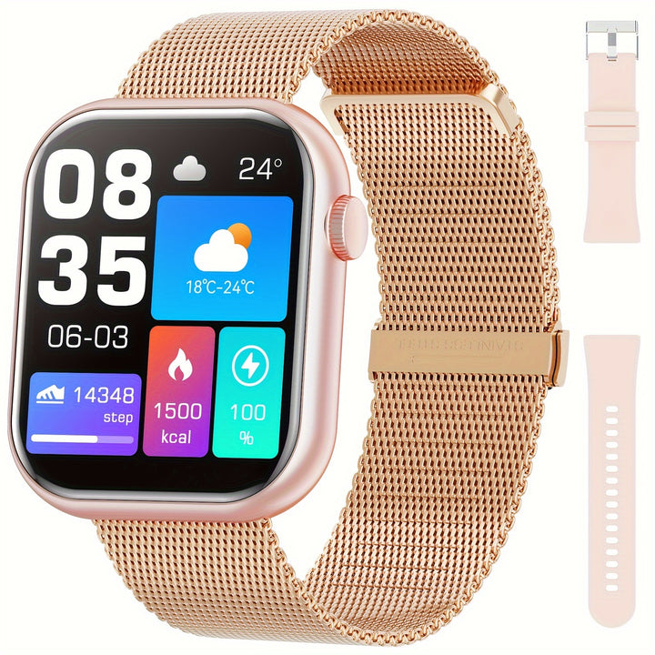 Smart Watch (Answer/Make Calls), 2025 Latest 1.85 Inch Smart Watch, 100+ Sports Modes Sports Watch, Pedometer/Calories, Multiple Sports Modes, Women Men Smart Watch for Android and iPhone Mobile Phones