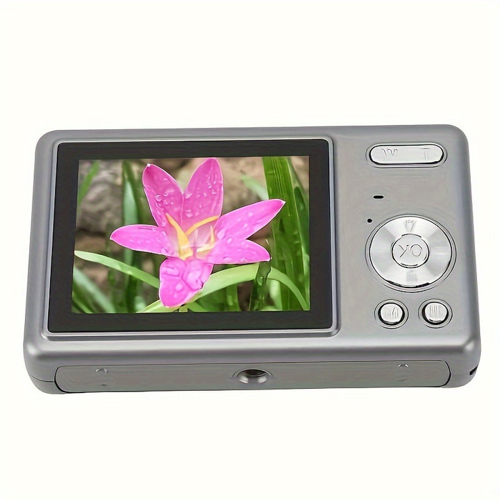 A Portable Student Camera With Auto-focus, FHD 1080P Resolution, 12 Million Pixels, 16x Digital Zoom, And A 2.4-inch TFT Screen.