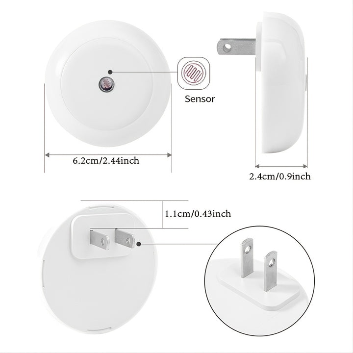 1pc Energy-Saving LED Night Light with Dusk to Dawn Sensor for Bathroom, Bedroom, Kitchen, and Corridor - Smart Wall Light for Home Decor and Safety