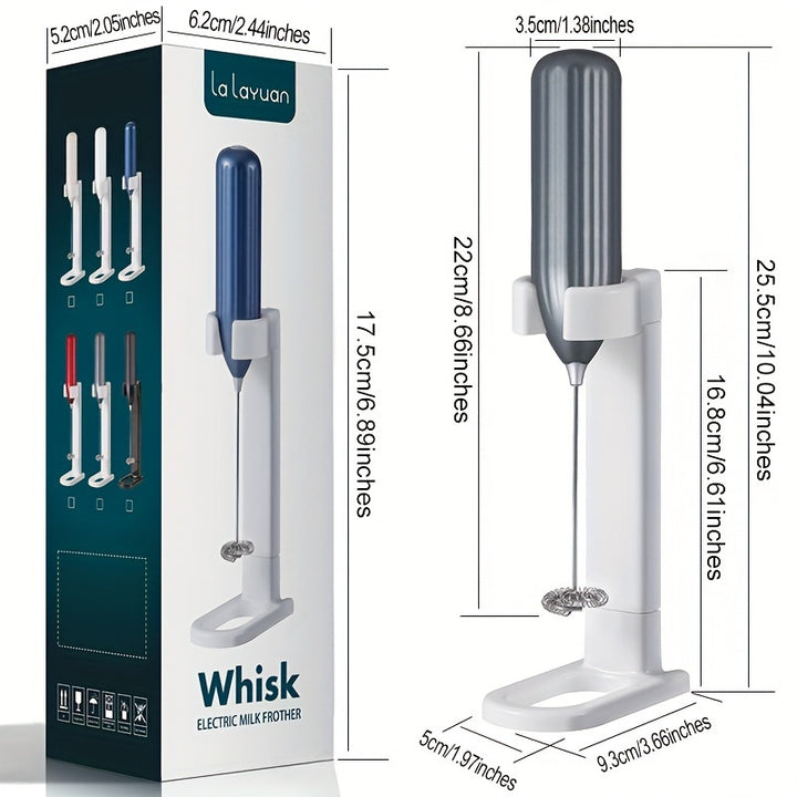 LAVAN Batedor Elétrico de Leite Portátil - Potente Batedor de Aço Inoxidável a 10.000 RPM, Espumador a Bateria para Café, Latte, Cappuccino, Chocolate Quente - Durável, Portátil, com Múltiplos Acessórios, Ideal para Baristas em Casa
