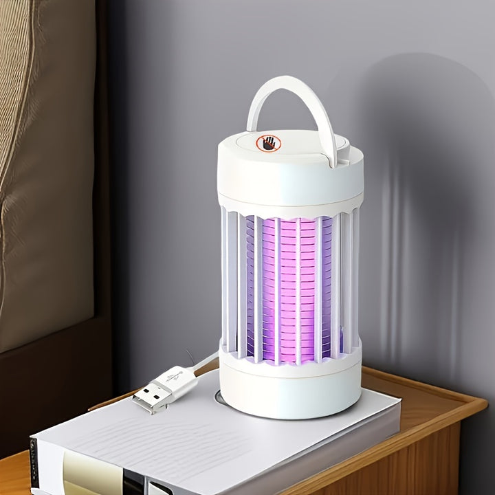 USB Powered Electronic Mosquito Killer Lamp, Indoor Ultrasonic Insect Repellent, Non-Toxic Bug Zapper with No Battery Required