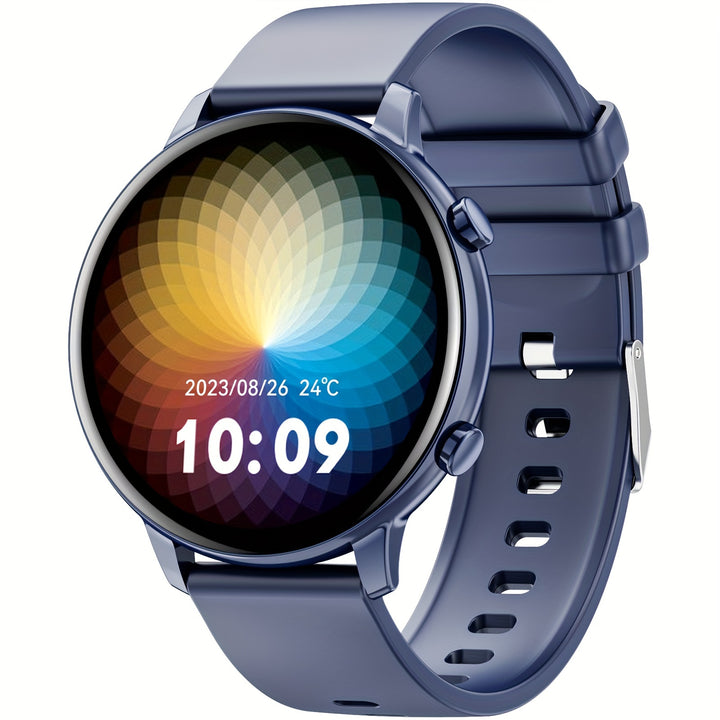 Smart Watch Fitness Tracker - Orologio Touch Screen Circolare Per Smartphone Android iOS - Promemoria Sedentari, Controllo Musica, Schermo Luce Alzato