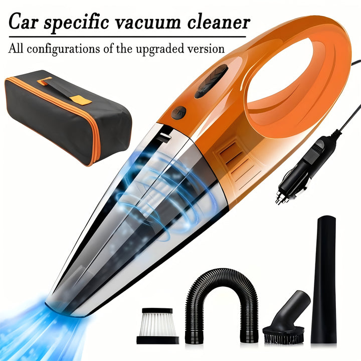 Super convenient portable vacuum cleaner with powerful suction and 12V high-power accessory kit, suitable for car dust removal and cleaning, can clean a lot of crevice dust, and is a good helper for home cleaning.