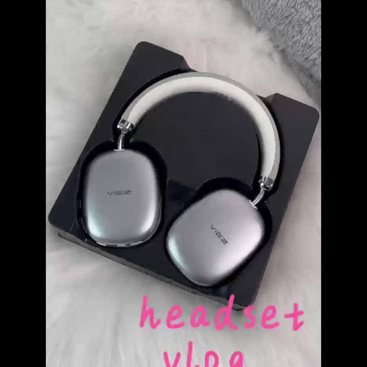 Wireless 40-Hour Rich Bass Gaming Headset - Over-Ear Design with Active Noise Cancellation, Crystal-Clear Calls & Type-C Charging - Compatible with Smartphones, Tablets, Gaming Consoles, Office Headset | Sleek Design | Soft E