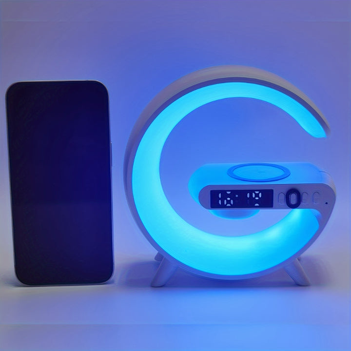 Kouzone Wireless Speaker with Ambient Light - Wireless Charging, Music Sync & Rhythm Lighting for Smartphones