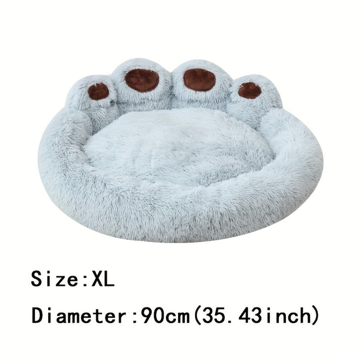 [Long Warm Soft Plush Cat Bed] Soft Long Plush Cat kennel dog kennel winter warm pet bed Cat Bed Cat Mat Animals Sleeping Sofa Christmas Gift