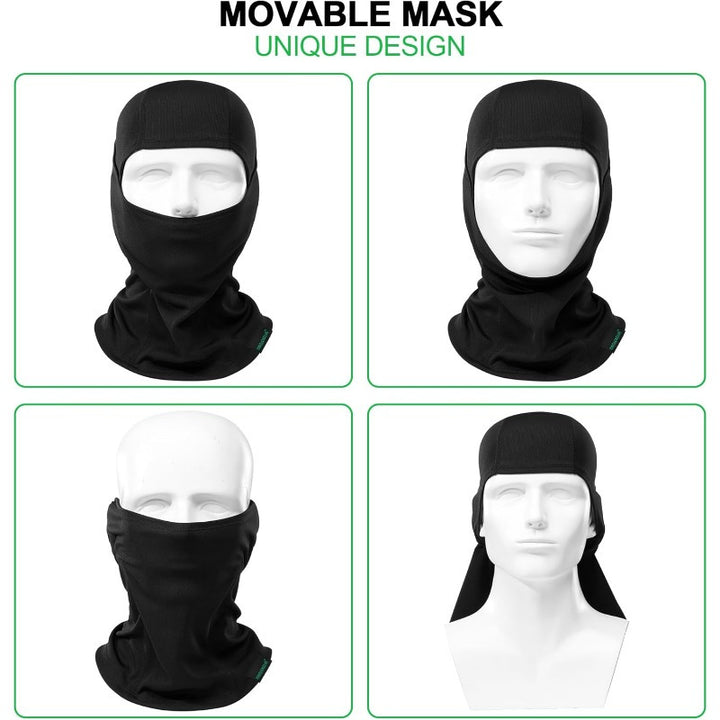 Breathable 3pcs Balaclava Ski Mask, Full Face Cover, Knit Fabric, Acrylic 88%, Polyester 12%, Hand Washable, for Outdoor Sports