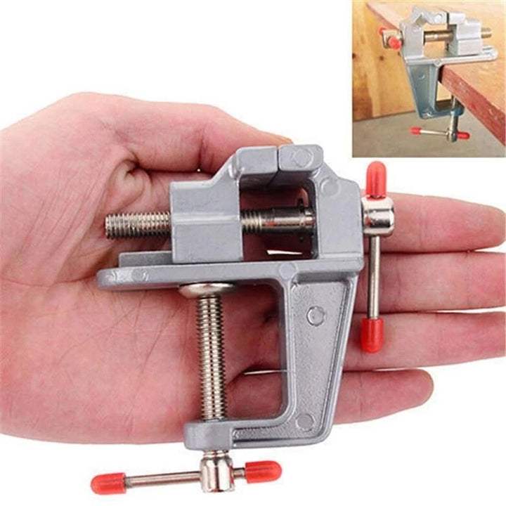 [30MM Mini Durable Bench Vise] New 30MM Mini Bench Vise Aluminum Durable Small Table Bench Vise Clamp Portable Jewelers Craft Hobby Woodworking Clamp DIY Tools