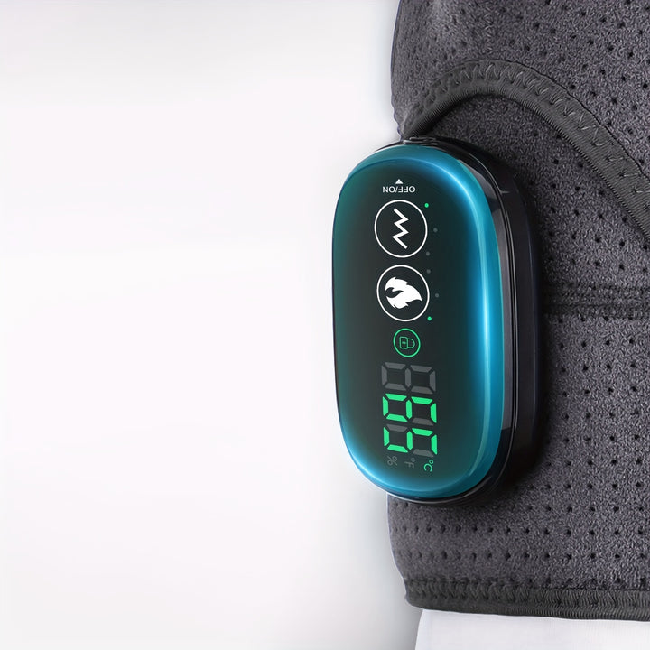 Portable Heated Shoulder Massager with LED Display - USB Rechargeable, 5000mAh Polymer Battery, Adjustable Strap for Left or Right Shoulder, Customizable Temperature Settings, Rechargeable Massager