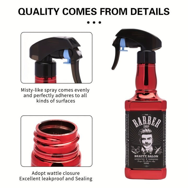 Electroplating Vintage Wine Bottle Spray Can, Barber Shop, Oil Head Spray Bottle, Hair Salon Barber, Home Large Capacity Watering Can