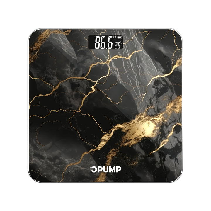 OPUMP High-Capacity Digital Weight Scale - Accurate, Safe & Easy-to-Read with Backlit LCD Display, Includes 3 AAA Batteries, Supports up to 400lbs, OPUMP