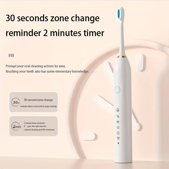 42000vpm Sonic Elektrische Zahnbürste - Intelligente Elektrische Zahnbürste mit 6 Modi & Smart Timer, Wiederaufladbar über USB, 4/8 Ersatzköpfe, Erhältlich in 3 Farben, Großartiges Geschenk für Erwachsene