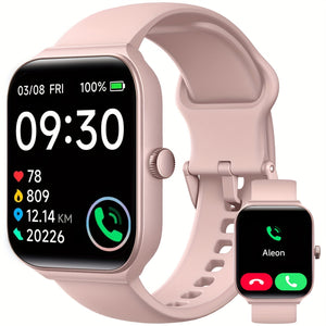 FAWEIO Orologio Smart 1pc Per Uomini e Donne (Rispondi/Fai Chiamate), Tracker Fitness da 1,95