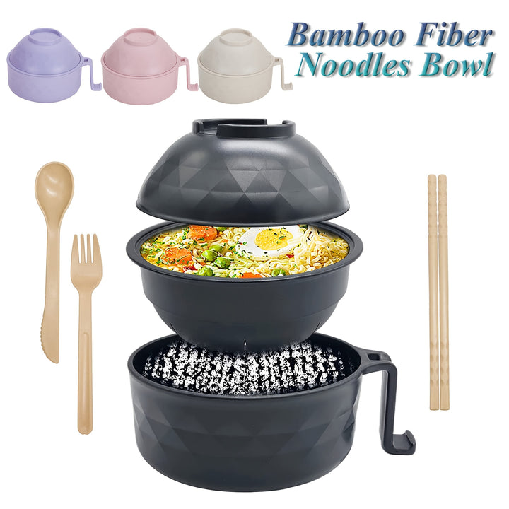 1set Ramen Bowl Set, Microwave Ramen Cooker Instant Noodles Bowl With Chopsticks, Rapid Ramen Noodles For College Dorm Room Essentials Dishwasher Safe Microwave Safe Student Bento Box, Instant Noodles Bowl With Chopsticks, Ra